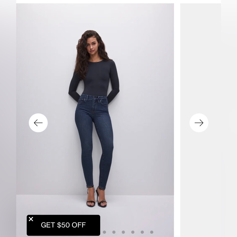 Good American, good leg jeans